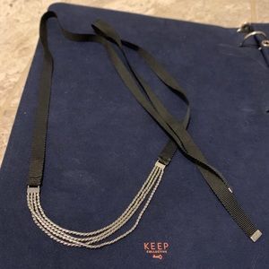 KEEP Collective grosgrain and multi chain necklace